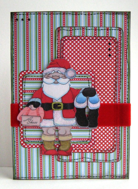 High Heel Santa Doodles Large Image by Ruth Cunliffe
