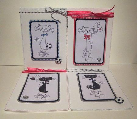 Kool Kats Black & White Digital Image Stamps by Ruth Cunliffe