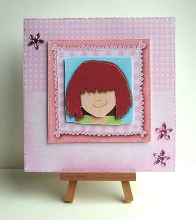 Pretty Pink Quick Female Decoupage Card by Ruth Cunliffe