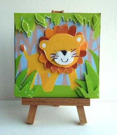 Lion in Jungle Quick Card by Ruth Cunliffe