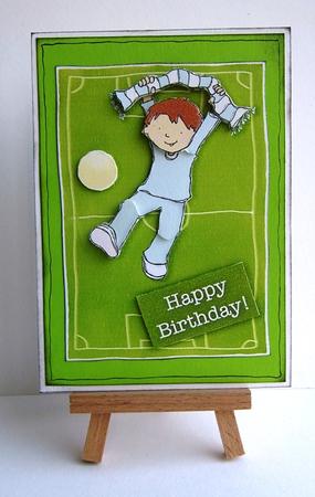 Football Supporter Happy Birthday Quick Card (light Blue) by Ruth Cunliffe