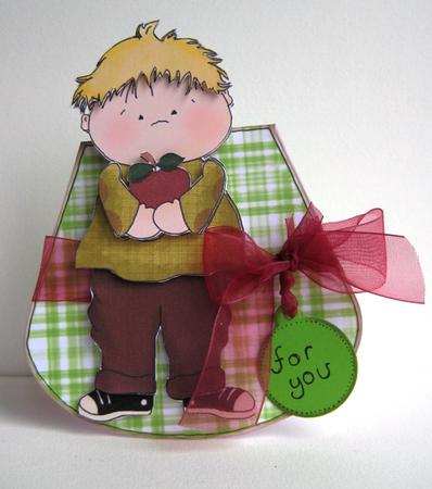Apple for Teacher Wobble Card by Ruth Cunliffe