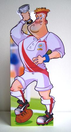 Rugby Dude England Shaped. by Ruth Cunliffe