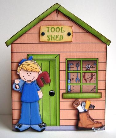 Shed or Tool / Workshop Shape Card Part 1 by Ruth Cunliffe