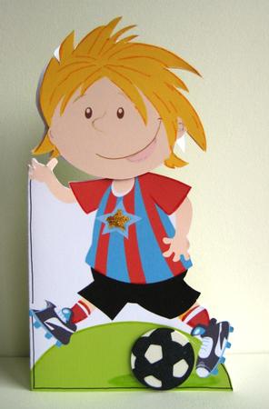 Football/soccer Kid Red by Ruth Cunliffe