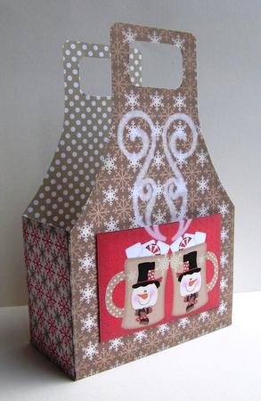Frappuccino Carrier - Snowman Cocoa by Ruth Cunliffe