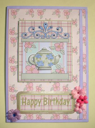 Tea Time Card Front by Ruth Hoffman