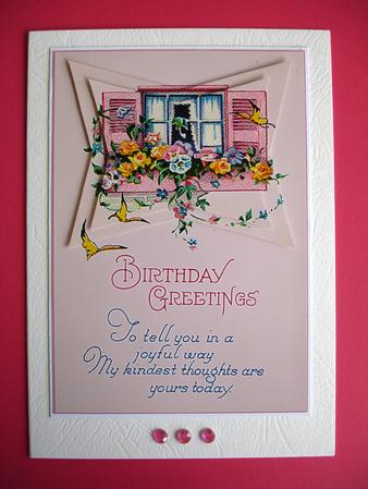 Star Pyramage Birthday Card Front by Ruth Hoffman