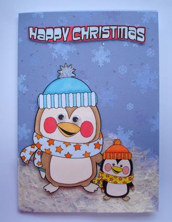 Cute Christmas Penguin Ted by Ruth Hoffman