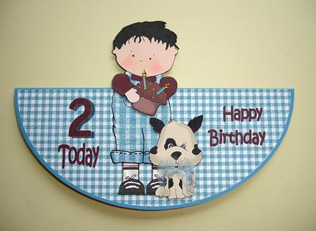 2 Years Old Today - Boy Wobble Card by Ruth Hoffman