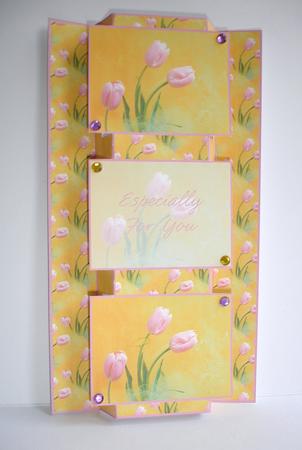 Pretty Pink Tulips 3 Panel Fold Back by Ruth Hoffman
