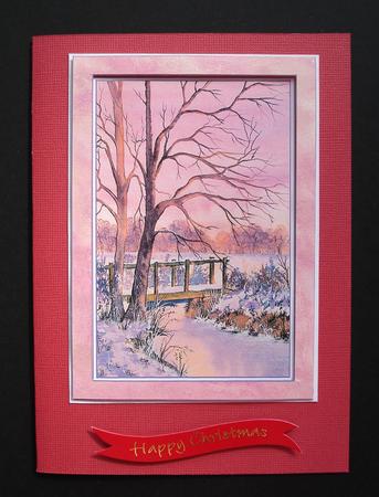 Winter Sunset Card Topper by Ruth Hoffman