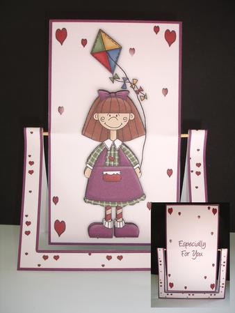 Cute Little Girl Spinner Card by Ruth Hoffman