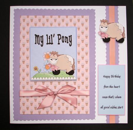 My Lil Pony Card Front by Ruth Hoffman