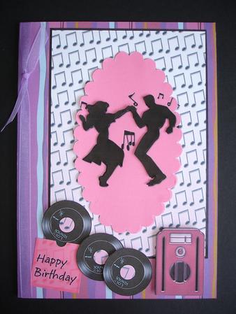 1950's Jiving Couple Toppers with Decoupage by Ruth Hoffman