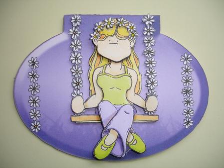 Daisy Doodles Wobbler Card Step by Step by Ruth Hoffman