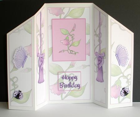 In a Lilac Garden Theatre Fold Panels by Ruth Hoffman