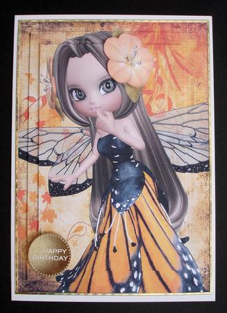 Blossom Fairy in Yellow A4 Pyramage Card Kit by Ruth Hoffman