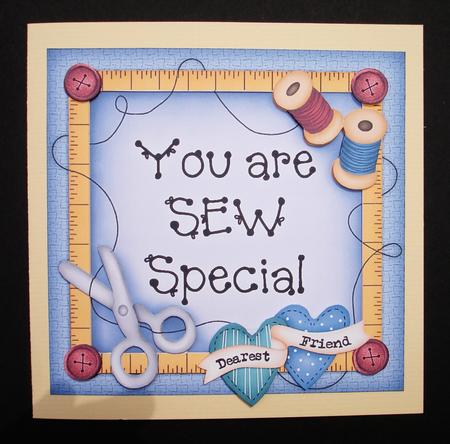 You Are Sew Special - Decoupage Card by Ruth Hoffman