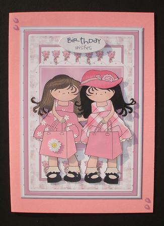 Girls Out Shopping 7x5 by Ruth Hoffman