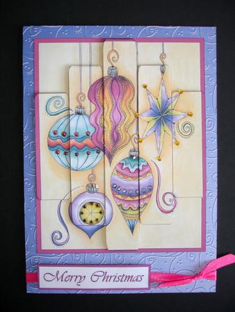 Panelled Christmas Tree Baubles by Ruth Hoffman