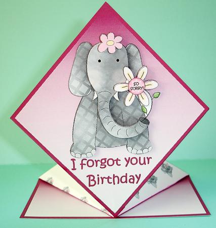 Forgot Your Birthday Elephant Diamond Top by Ruth Hoffman