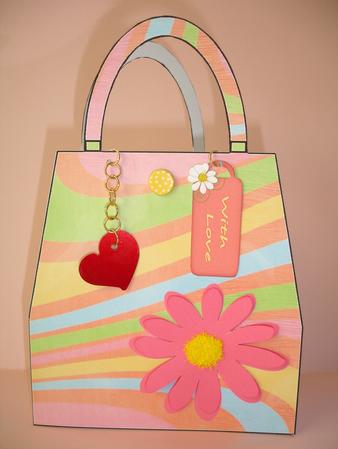 Groovy Bag Shaped Card by Ruth Hoffman