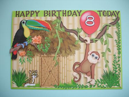 Birthday Jungle Card Front by Ruth Hoffman