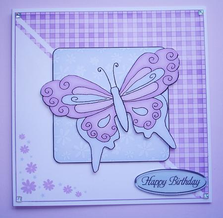 Butterfly Quick Card with 3D Decoupage Design by Ruth Hoffman