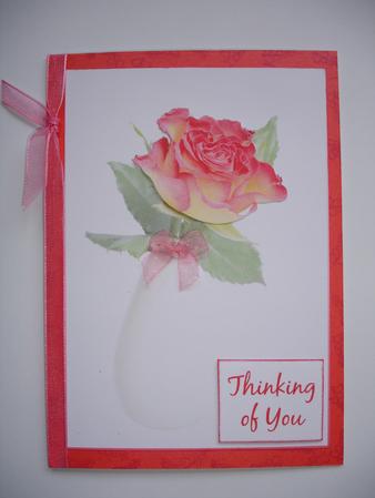 Single Orange & Yellow Rose Sh0046b by Ruth Hoffman