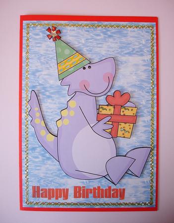 Dinosaur in Green Hat by Ruth Hoffman