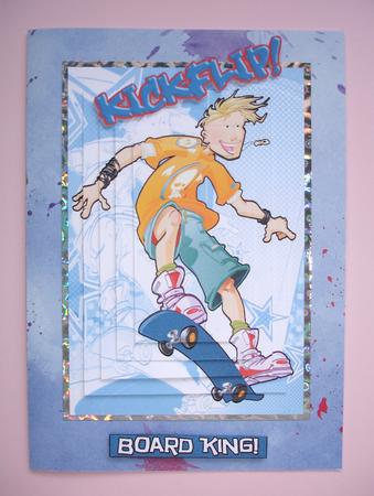 Skater Skateboarding Teen Dude Blue Pyramid. by Ruth Hoffman
