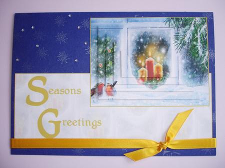 Christmas Window Scene Over the Edge Kit (seasons Greetings) by Ruth Hoffman