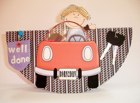Boy New Driver Wobble Card by Ruth Hoffman