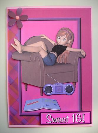 Sweet Sixteen Quick Card by Ruth Hoffman
