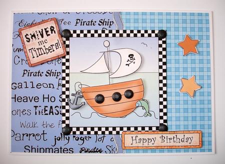 Pirates Ship Kit with 3D Decoupage by Ruth Hoffman