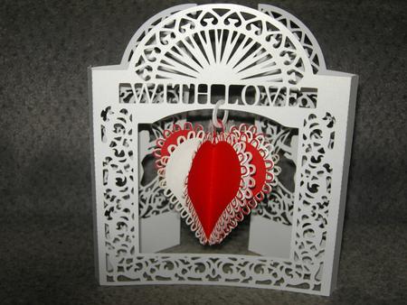 Swinging Valentines Door Card by Ruth Mahaffey