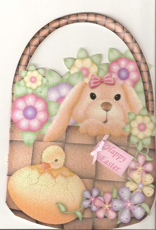 Easter Basket Shape Card Part 1 Use W/ Easter Shape Part 2 by Ruth Mahaffey