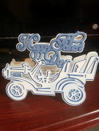 Father's Day Car Card by Ruth Mahaffey