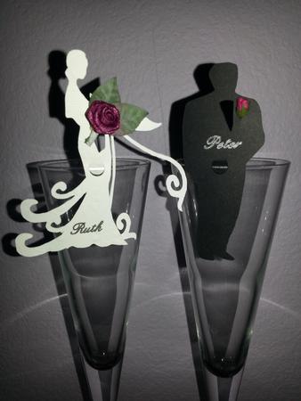 Wedding Glass Place Mats by Ruth Mahaffey