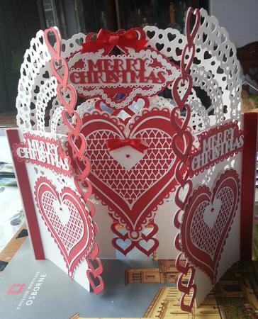 Heart Christmas Door Card by Ruth Mahaffey