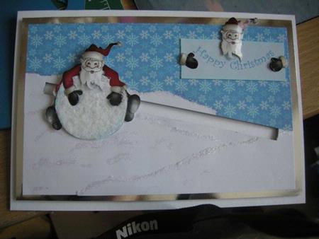 Snowball Santa Christmas Penny Slider Sheet by Ruth Mahaffey