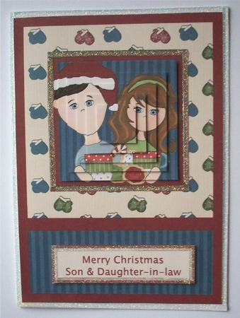 Special Couple Christmas Pyramid Card Front by Ruth Murphy