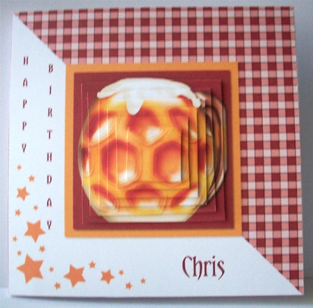 Mine's a Pint Quick Card with Pyramage by Ruth Murphy