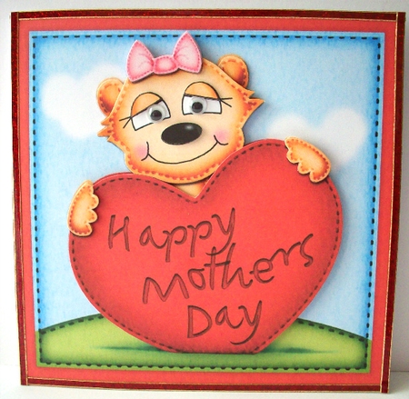 Mia Meerkat's Mothers Day Heart Shell Edged Corner Side St by Ruth Murphy