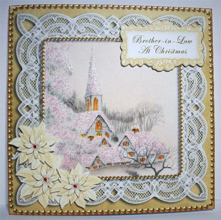 Ice Church Brother in Law Christmas 8in Sentiment Topper by Ruth Murphy
