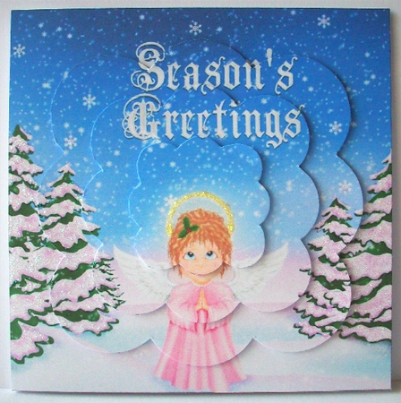 Christmas Angel Scalloped Pyramid by Ruth Murphy