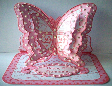 Layered Butterfly Easel - 21st by Ruth Murphy