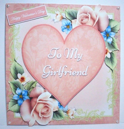 To My Girlfriend Pink Heart 8x8 Mini Kit by Ruth Murphy