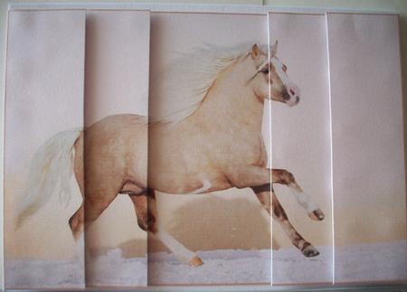 Beautiful Beige Horse Side Stacker by Ruth Murphy